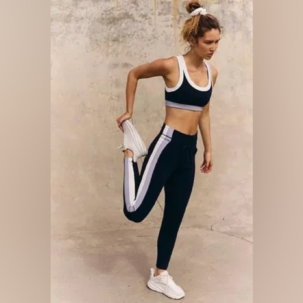 FP MOVEMENT Never Better Colorblock Slim Jogger Navy NWT